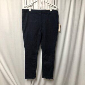 NYDJ Pull On Skinny Ankle Mabel Jeans Womens Size 12 Denim Lift Tuck Stretch NEW